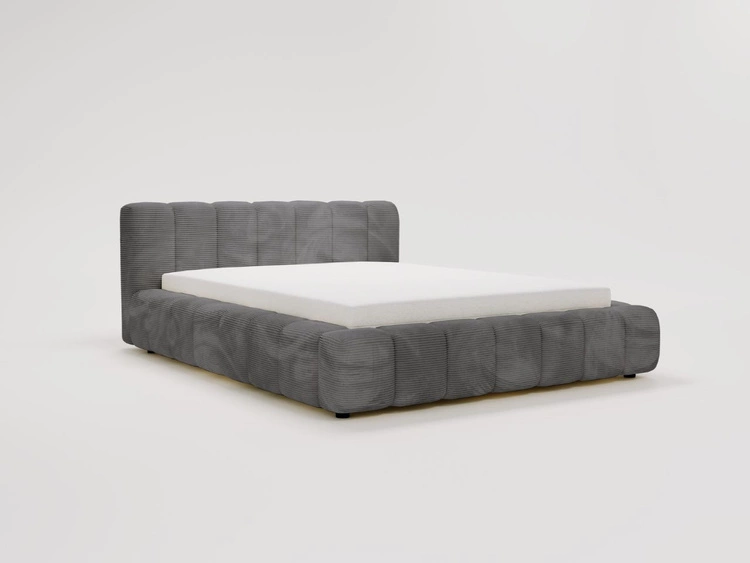 Łóżko tapicerowane z pojemnikiem na pościel 120x200 Ibiza Grafitowe