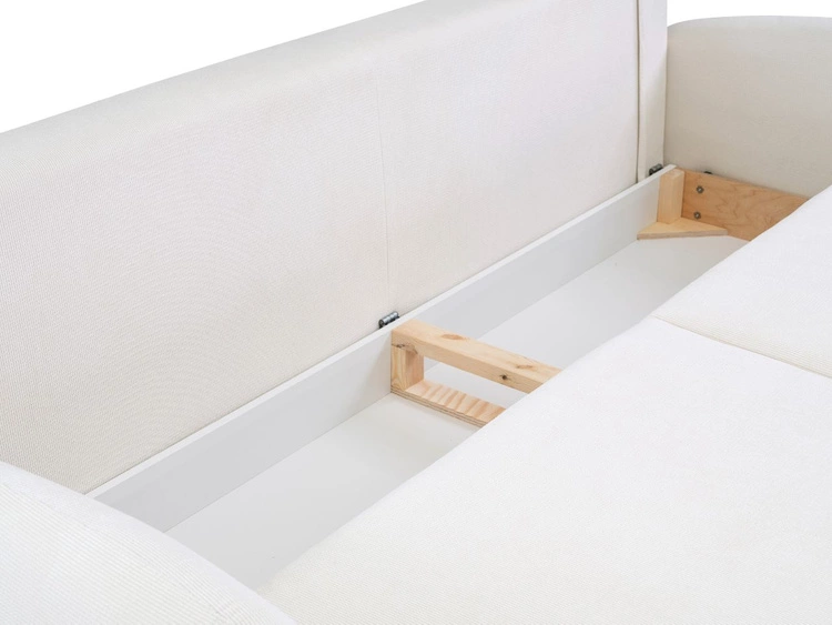 Kanapa z funkcją spania i pojemnikiem na pościel Alta Jasnobeżowa