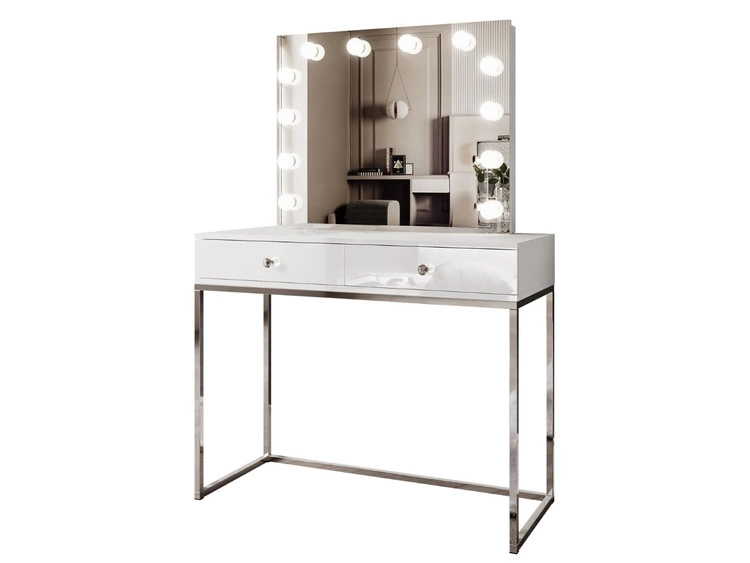 Biały połysk \ Uchwyty \ Srebrny