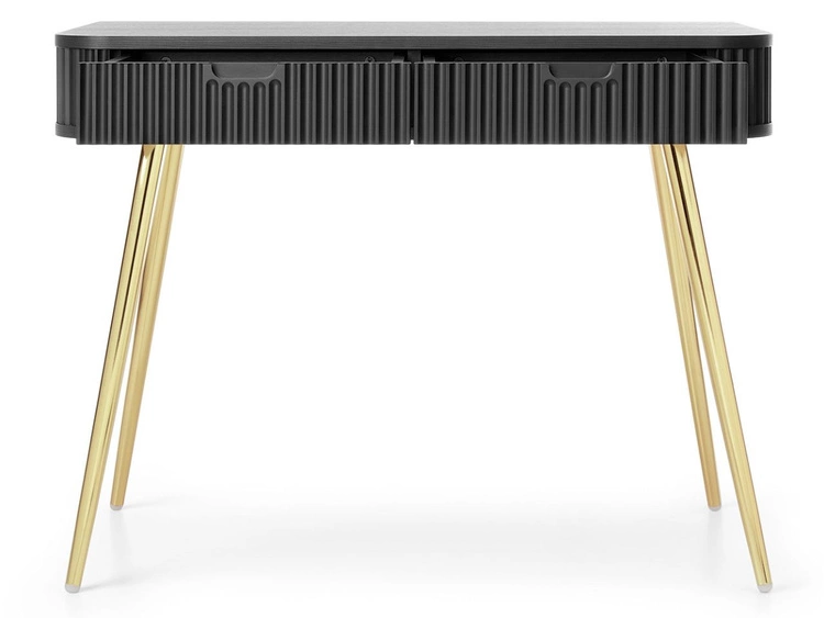 Toaletka z czarnymi metalowymi nogami Viva Czarna