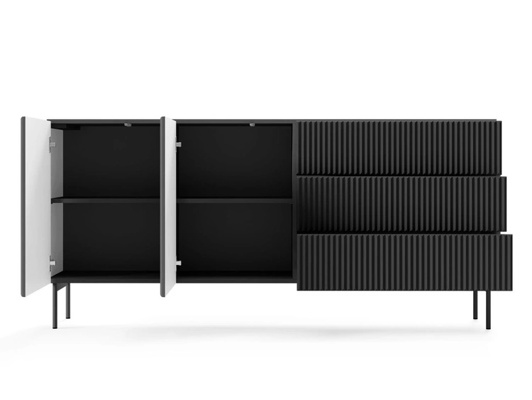 Zestaw mebli do pokoju dziennego Qualita Czarny