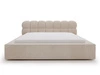 Łóżko tapicerowane z pojemnikiem i stelażem 140x200 Plaza Beżowe