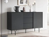 Komoda z drzwiami i szufladami Ravi Czarna