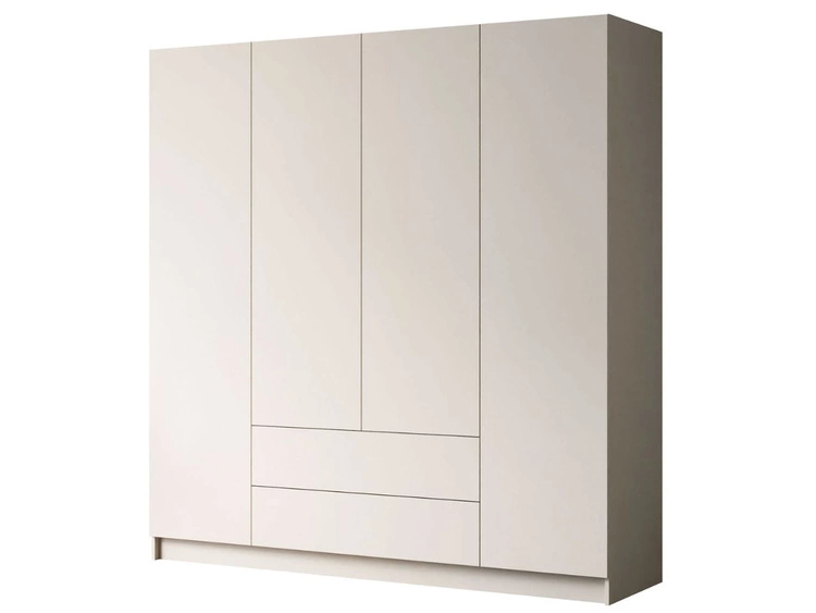 Szafa czterodrzwiowa z drzwiami uchylnymi i szufladami Ameli Kaszmir