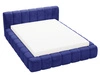 Łóżko tapicerowane z pojemnikiem na pościel 140x200 Ibiza Ciemnoniebieskie