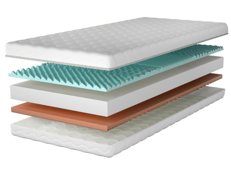 Materac piankowy z 7 strefami twardości i profilowaną pianką Rovii 100x200