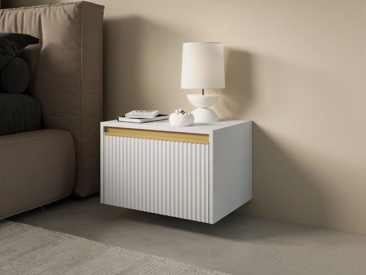 Stolik nocny z drzwiczkami Roland Biały