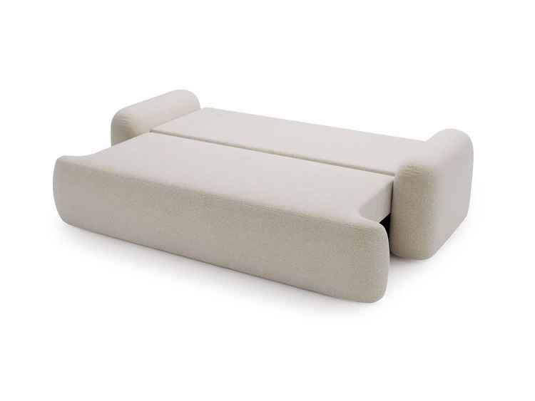 Kanapa z funkcją spania i pojemnikiem Aurio Kremowa