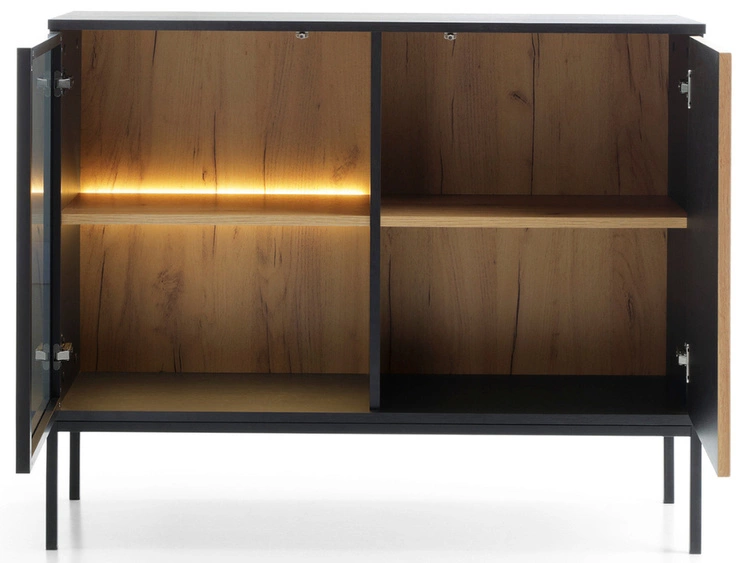 Komoda z drzwiami i oświetleniem LED Deo Dąb Wotan