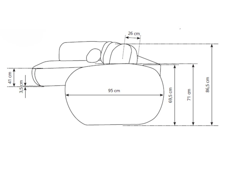 Narożnik z funkcją spania i pojemnikiem Prawy Carino Zielony