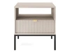 Stolik nocny z szufladą Amber Kaszmir na czarnych nogach