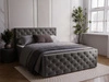 Łóżko kontynentalne z pojemnikiem na pościel 180x200 Montego Antracytowe