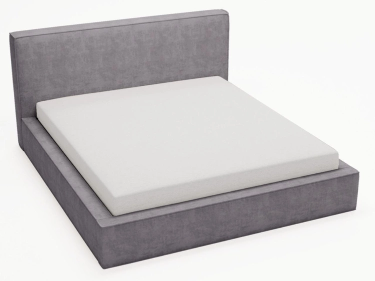 Łóżko tapicerowane z pojemnikiem i stelażem 140x200 Monaco Szare