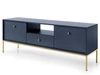 Szafka pod telewizor z szufladami i drzwiczkami na złotych nóżkach Amor Granatowa