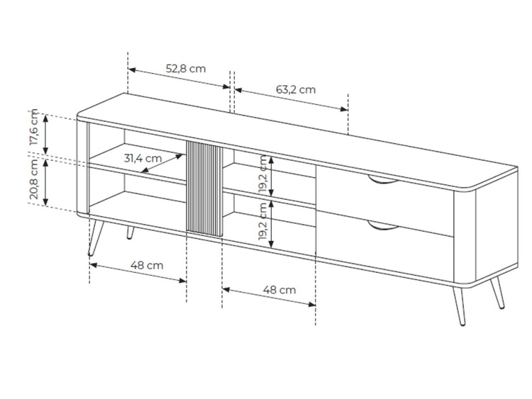 Zestaw mebli do pokoju dziennego Magico Dąb Dunin