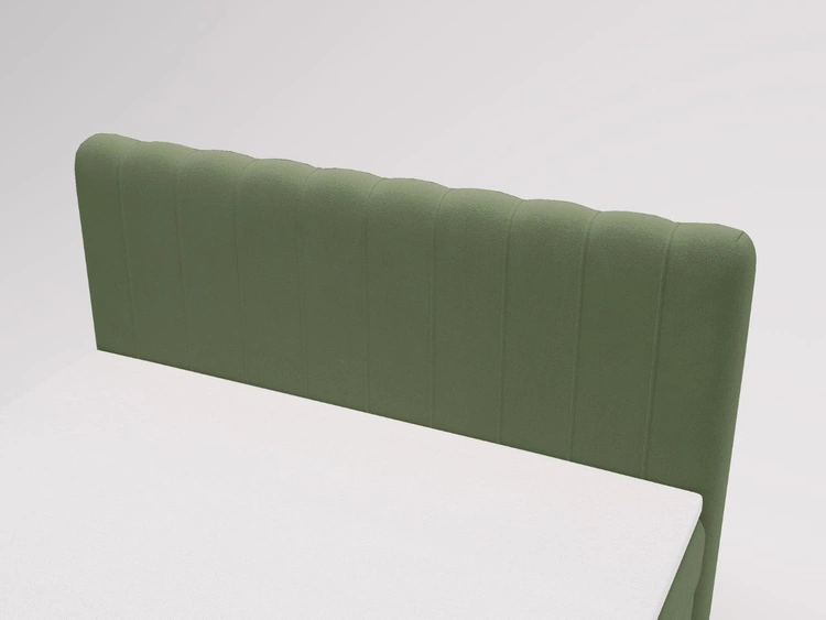 Łóżko kontynentalne z pojemnikiem na pościel 140x200 Osteno Zielone