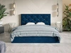 Łóżko tapicerowane z pojemnikiem i stelażem 180x200 Salento granatowe