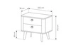 Stolik nocny z dwoma szufladami Bilancio Dąb Barista