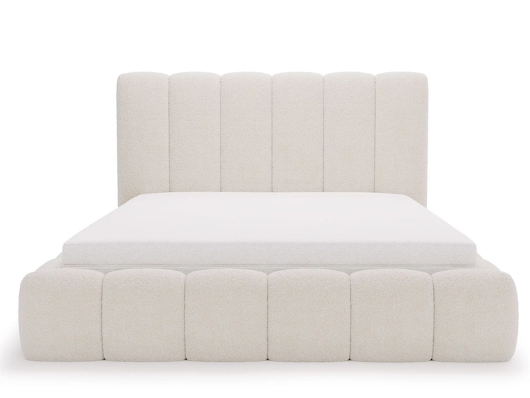 Łóżko tapicerowane z pojemnikiem i stelażem 120x200 Imperial Kremowe