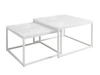 Stolik kawowy na białym stelażu Asumi Biały Połysk 36x42