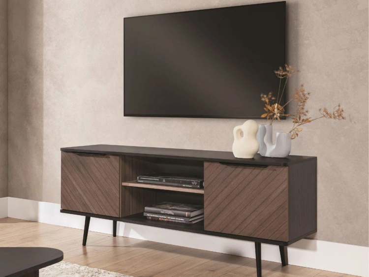 Szafka pod telewizor z drzwiczkami Nemi Brązowa