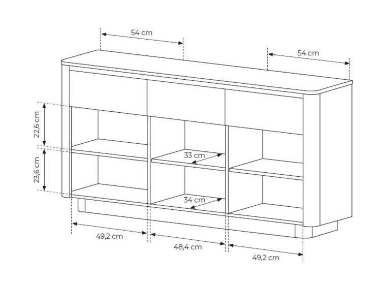 Zestaw mebli do pokoju dziennego Fascino Dąb Cremona, czarny