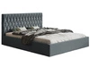 Łóżko tapicerowane z pojemnikiem i stelażem 120x200 Benny szare