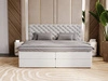 Łóżko kontynentalne z pojemnikiem na pościel 180x200 Bergamo jasnoszare