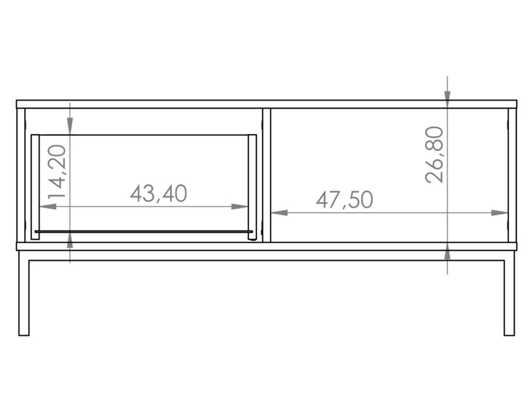Stolik kawowy z szufladą Soroko Biały