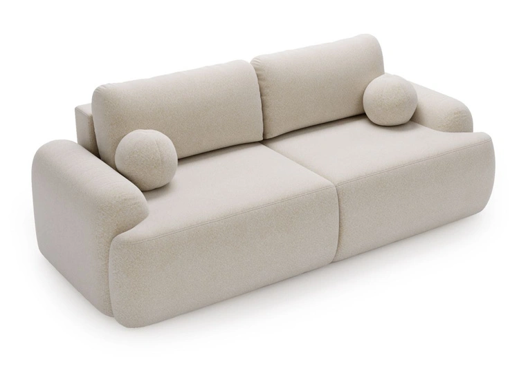 Kanapa z funkcją spania i pojemnikiem Aurio Biała