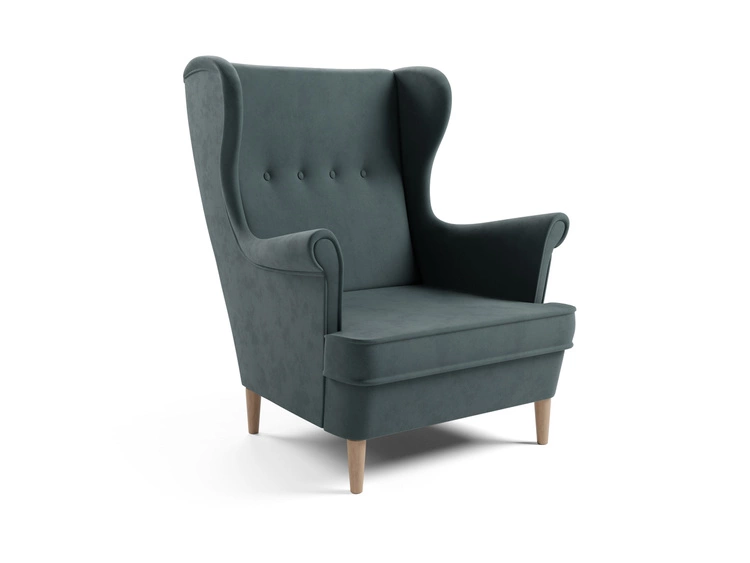 Fotel na nóżkach Oslo Ciemny szary