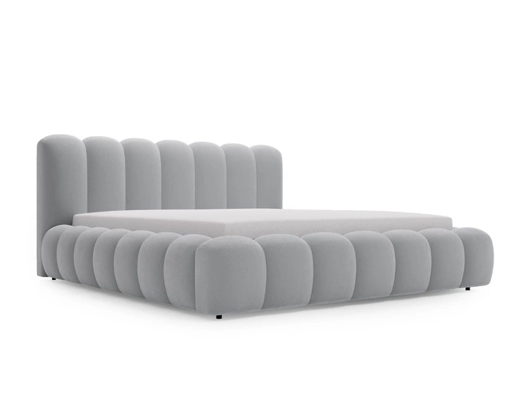 Łóżko tapicerowane z pojemnikiem i stelażem 120x200 Averia Szary