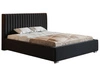 Łóżko tapicerowane z pojemnikiem i stelażem 160x200 Toscania Czarne