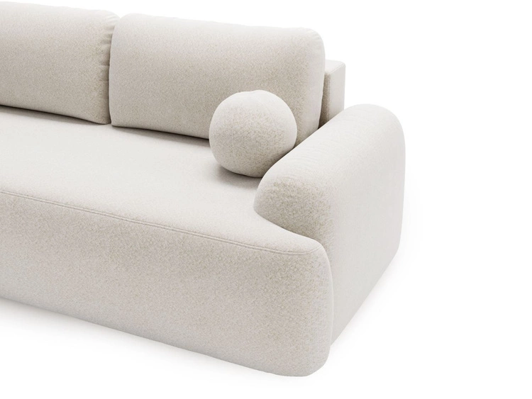 Kanapa z funkcją spania i pojemnikiem Aurio Biała