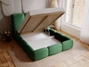 Łóżko tapicerowane z pojemnikiem i stelażem 180x200 cm Bubble Zielone