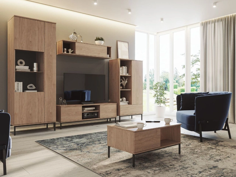 Stolik kawowy z szufladą Soroko Hikora