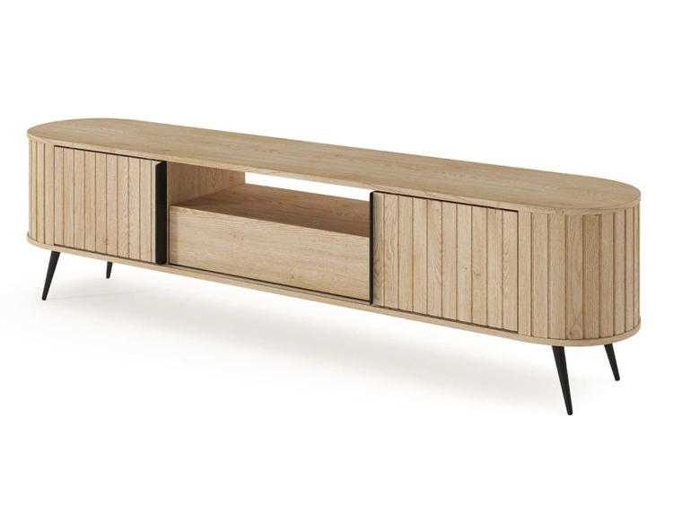 Szafka RTV pod telewizor z drzwiami przesuwnymi Passione Dąb Cremona