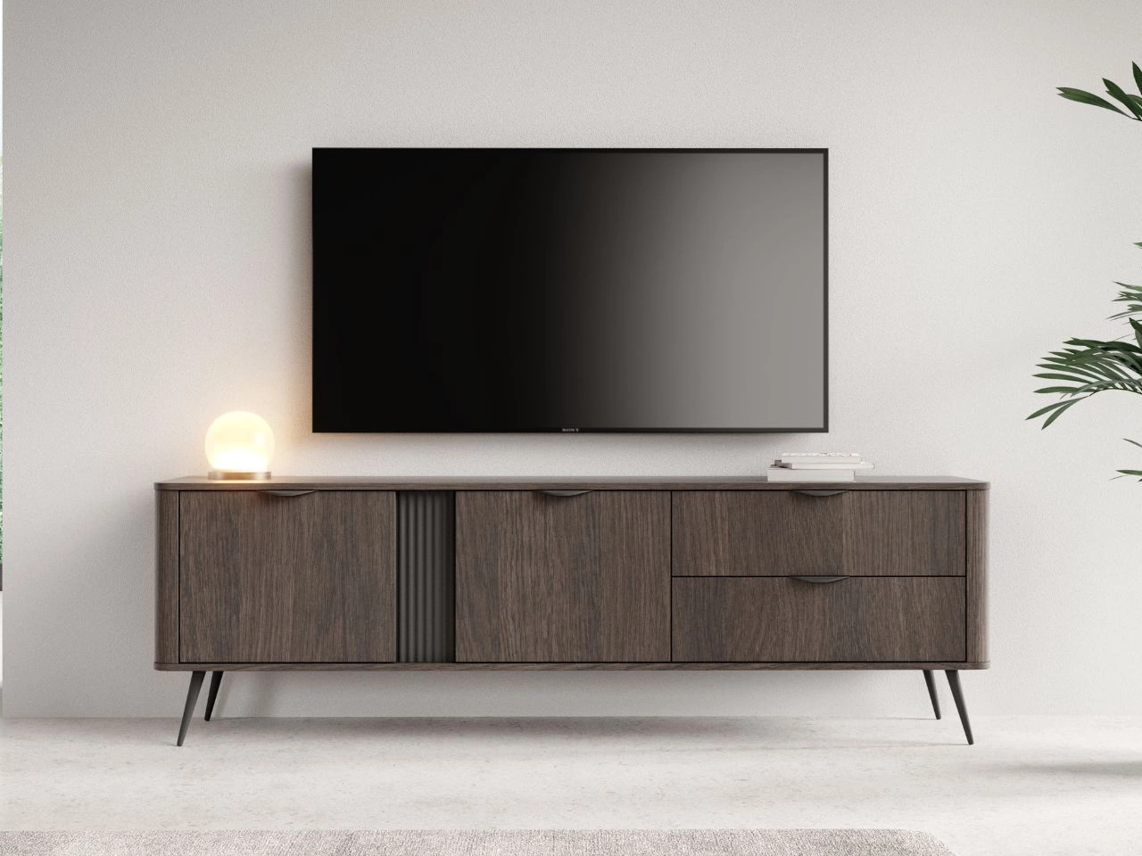 Szafka RTV z drzwiami i szufladami 195 Magico Dąb Dunin