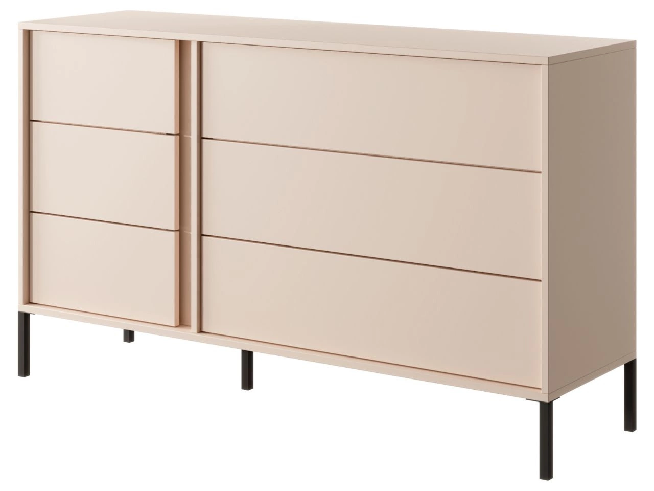 Komoda z 6 szufladami Dego Beżowa