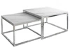 Stolik kawowy na chromowanym stelażu z imitacją białego marmuru Asumi 36x42