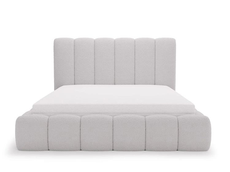 Łóżko tapicerowane z pojemnikiem i stelażem 200x200 Imperial Jasnoszary