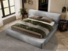 Łóżko tapicerowane z pojemnikiem i stelażem 180x200 Mali Szare
