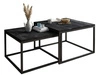 Stolik kawowy na czarnym metalowym stelażu Asumi Czarny 40x46