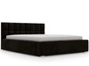 Łóżko tapicerowane z pojemnikiem i stelażem 200x200 Hugo Czarne