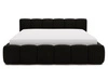 Łóżko tapicerowane z pojemnikiem i stelażem 120x200 Cloud Low czarne