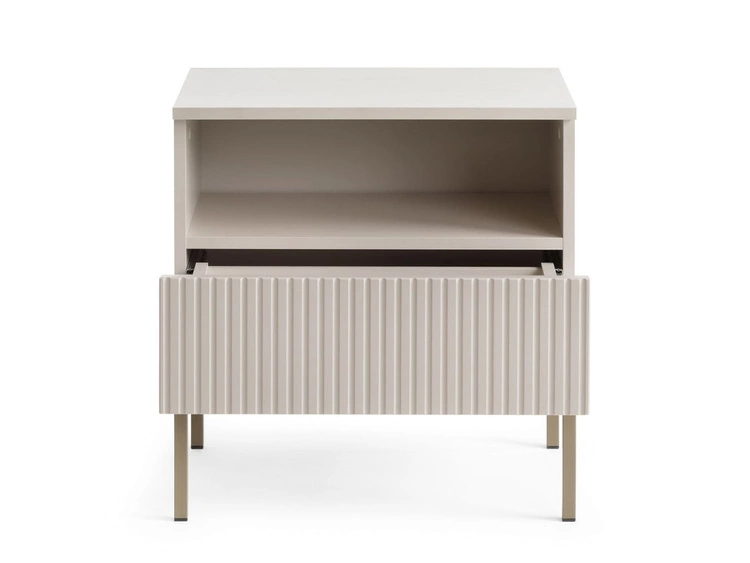 Stolik nocny z szufladą i oświetleniem LED Deo Kaszmirowy