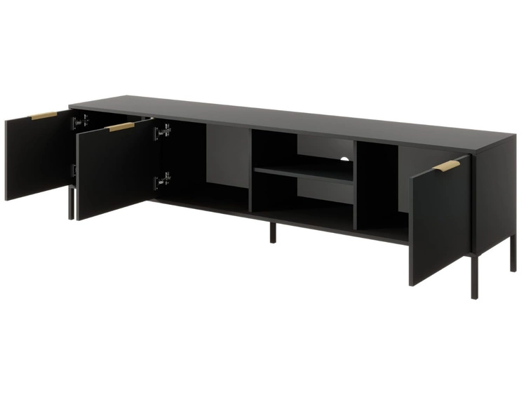 Szafka pod telewizor z drzwiczkami 203 cm Drino Antracyt