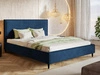 Łóżko tapicerowane ze stelażem 140x200 Grenada Niebieskie