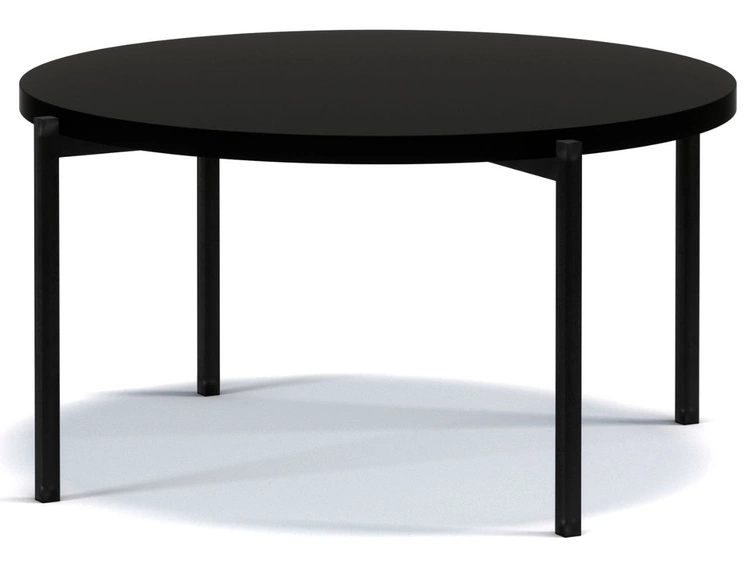 Okrągły Stolik kawowy Sevilla 84 cm Czarny mat