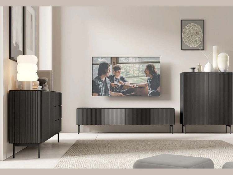 Komoda z drzwiami i szufladami 177 Qualita Czarna